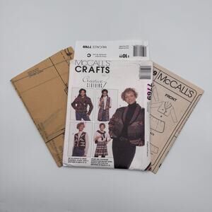 Vtg McCall's Crafts 7769 Southwestern Afghan JacketVest Skirt Pattern 8-16 Uncut